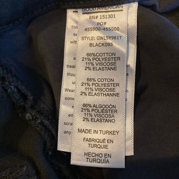 GOOD AMERICAN, GOOD WAIST, Black pants, SIZE 14 - Picture 6 of 16